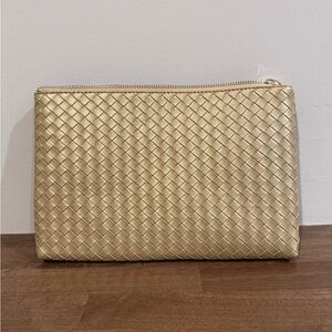 Virginia Wolf Gold Woven Clutch